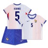 Conjunto (Camiseta+Pantalón Corto) Francia Kounde 5 Segunda Equipación Euro 2024 - Niño